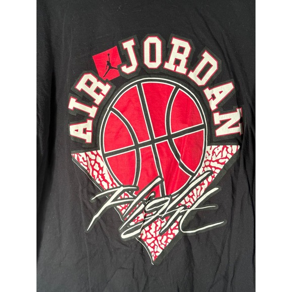 Men's Air Jordan Flight‎ Short Sleeve Black Basketball T-Shirt XL - Picture 4 of 8